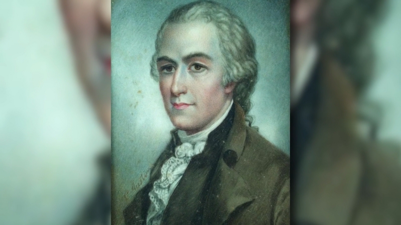 The image shows a portrait of James Alexander Hamilton
